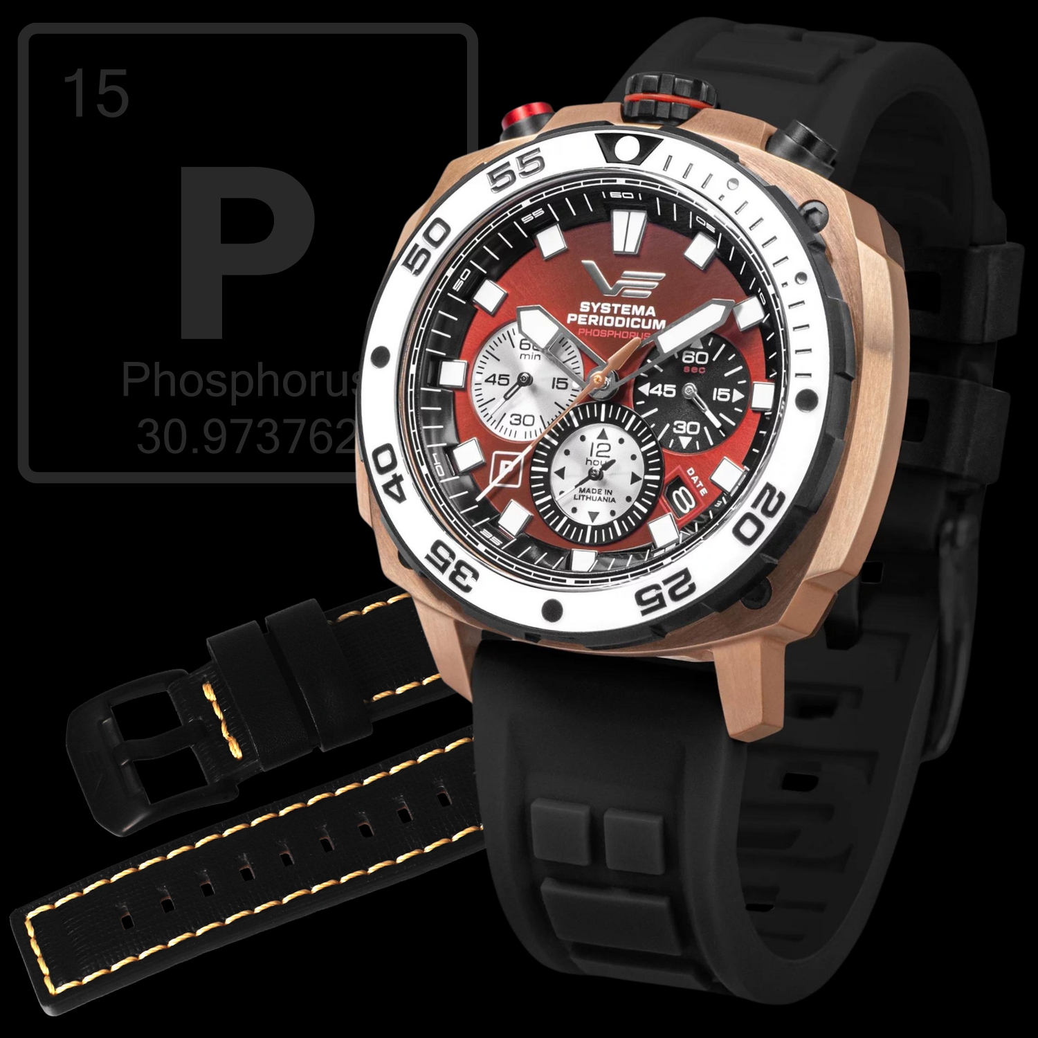 Zegarek Vostok Europe VK67-650E724S Systema Periodicum Phosphorus męski 